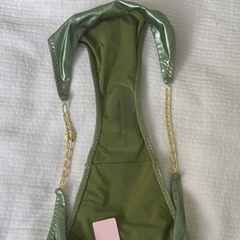 NWT Agent Provocateur Metallic Green Bikini Bottom - Picture 5 of 5